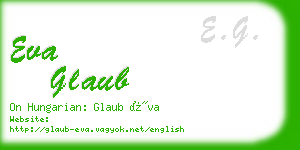 eva glaub business card